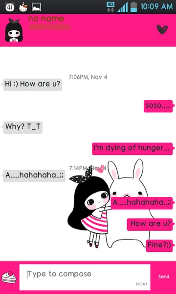 GOSMS Theme Bong Ja Pink - Preview 2
