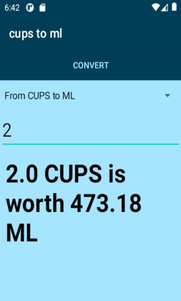 cups to ml converter - Preview 4