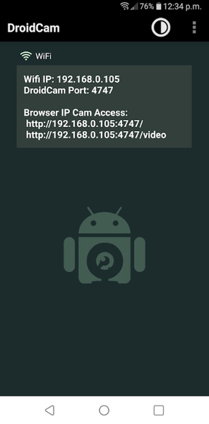 Droidcam client para cheap android