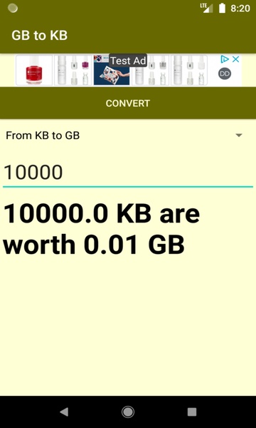 GB to KB converter - Preview 2