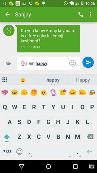 Material White Emoji Keybaord - Preview 2