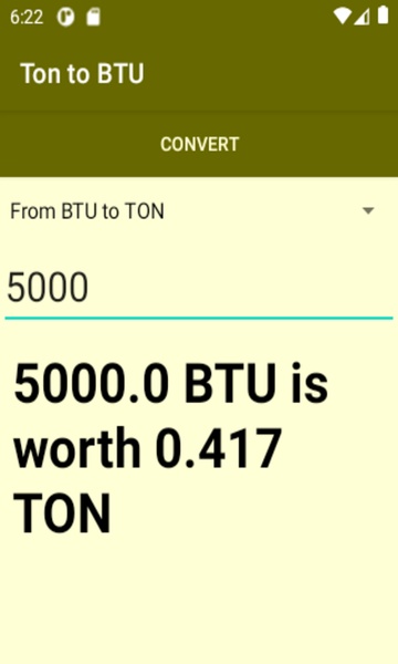 Ton to BTU converter - Preview 1