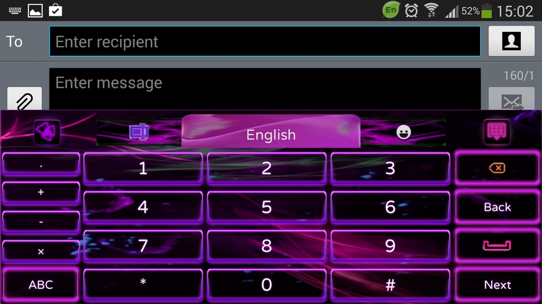 Purple Flame GO Keyboard theme - Preview 6