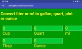 Baking Measurements and Temperature Converter screenshot 2