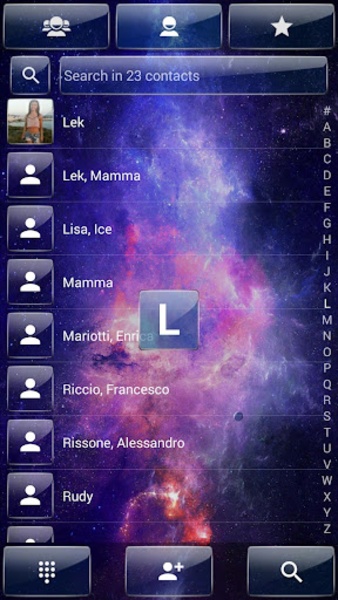 ExDialer Galaxy Glass theme - Preview 5