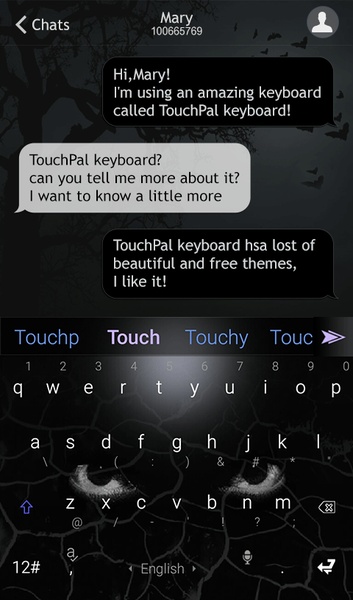 TouchPal SkinPack Dark Eye - Preview 4