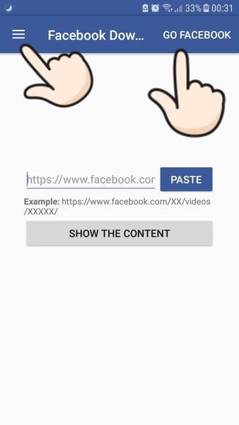 Facebook Downloader lite - Preview 1