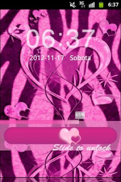 GO Locker Pink Zebra Heart - Preview 2