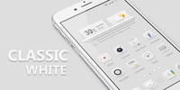 Classic White GOLauncher EX Theme screenshot 1