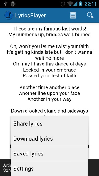 LyricsPlayerService - Preview 7