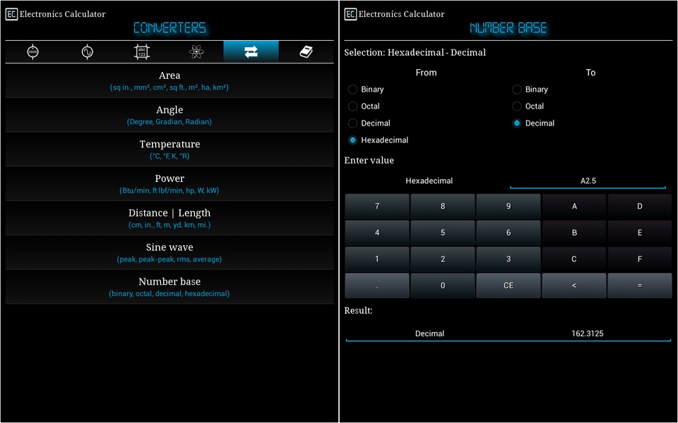 Electronics Calculator - Preview 3