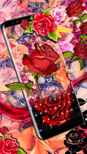 Tattoo Rose GO Keyboard - Preview 4