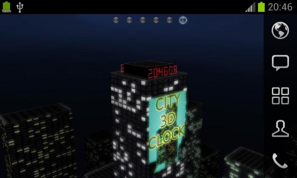 3D Night City Clock - Preview 1