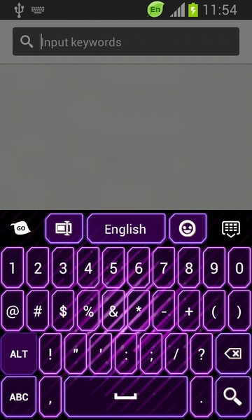 GO Keyboard Themes Purple Neon - Preview 3