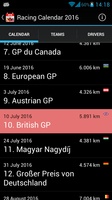Racing Calendar 2016 screenshot 1
