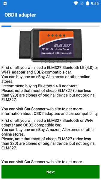 Compatible cars with ELM327 device