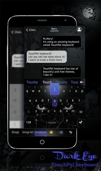 TouchPal SkinPack Dark Eye - Preview 5