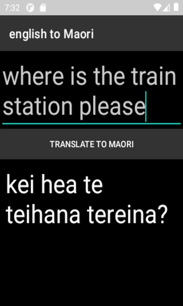 english to Maori translator - Preview 2
