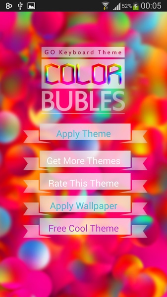 GO Keyboard Color Bubble Theme - Preview 7