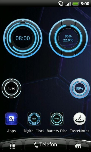 Digital Clock Disc Widget - Preview 2