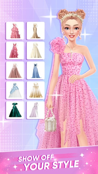 green emerald velvet dress Famous Doll Fashion: Star Show Makeup and Dress Up Girls Games