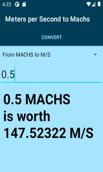 Meters per Second to Machs converter - Preview 2