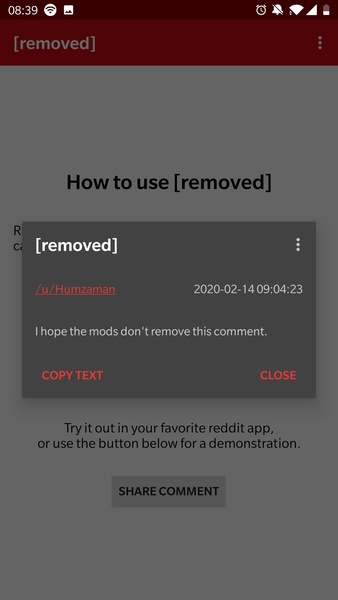 [removed] for reddit - Preview 2