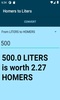 Homers to Liters converter screenshot 1