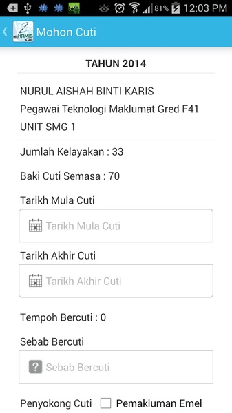 MyHRMIS Cuti - Preview 1