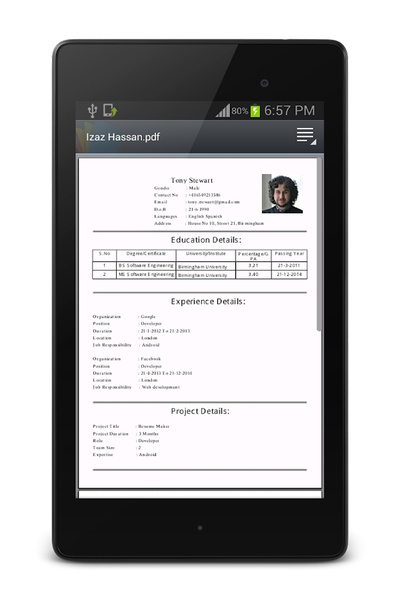 Resume Maker - Preview 1