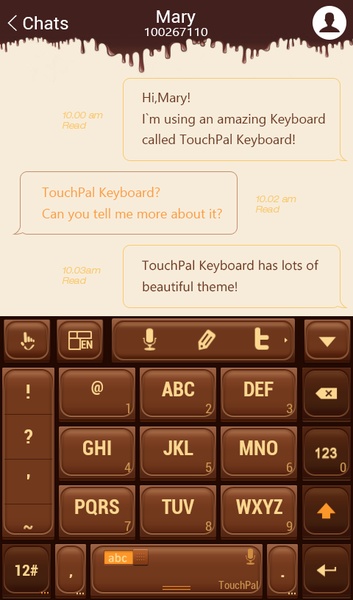 Love Chocolate TouchPal Theme - Preview 4