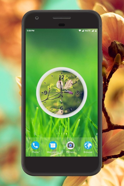 Magnolia Clock Live Wallpaper - Preview 3