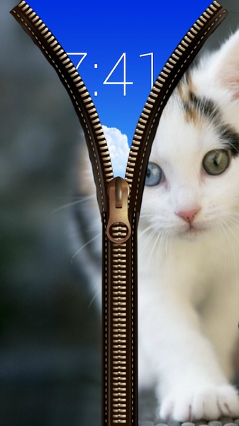 Cat Zipper Screen Lock - Preview 3