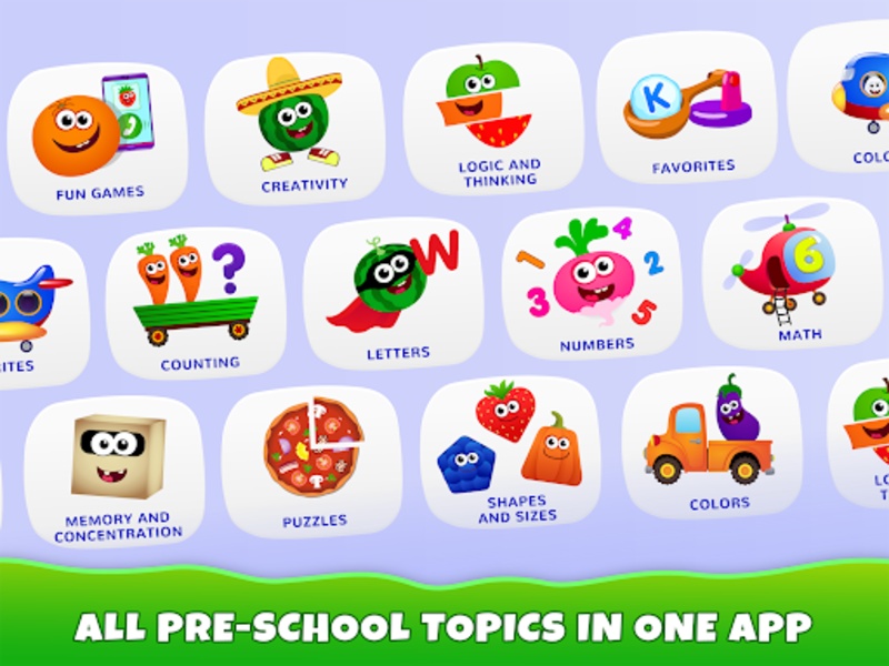 Juegos educativos para niños de 3 años! Funny Food - Descargar APK para  Android