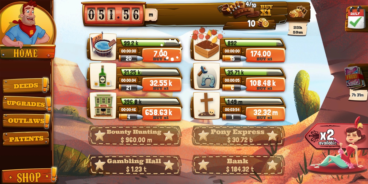 Idle Tycoon: Wild West Clicker Game - Tap for Cash - Preview 1