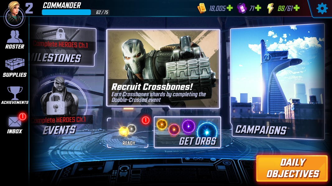 MARVEL Strike Force MOD (Lot Of Energy) For Free On Android