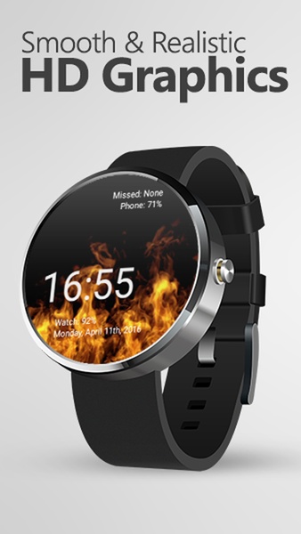 Animated Flames Watch Face - Preview 7