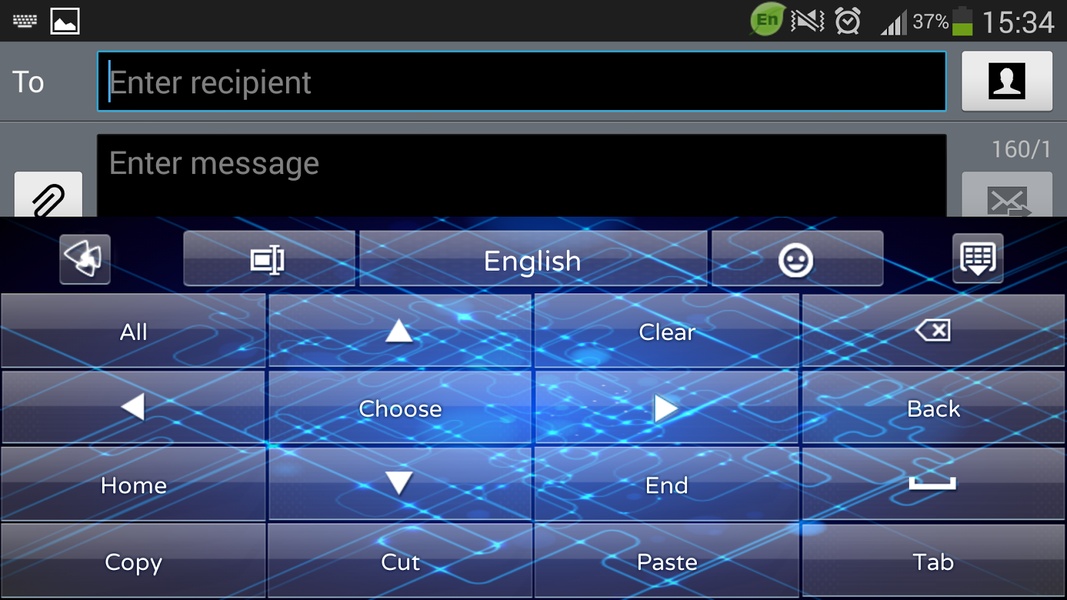 Blue Circuit GO Keyboard Theme - Preview 3