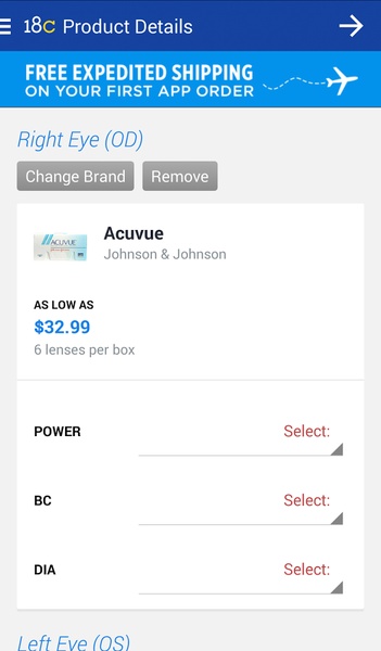 1800CONTACTS App - Preview 3