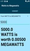 Watts to Megawatts converter screenshot 4
