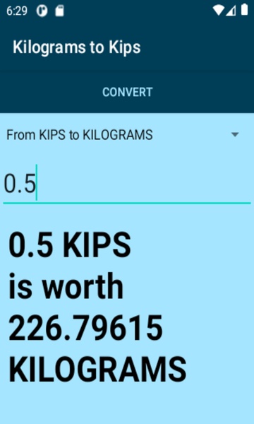 Kilograms to Kips converter - Preview 2