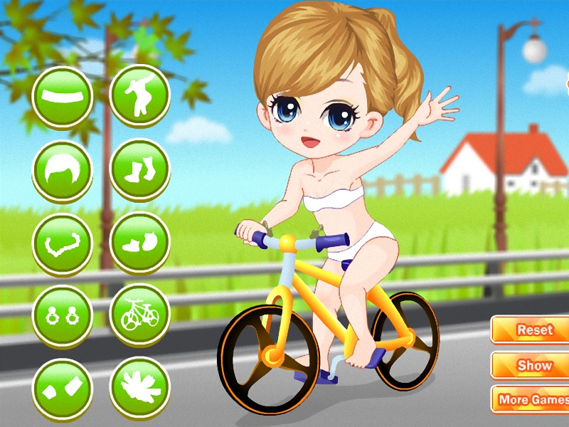 The little girl learn bicycle - Preview 7
