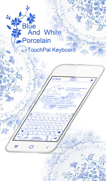 TouchPal SkinPack Blue and White Porcelain - Preview 2
