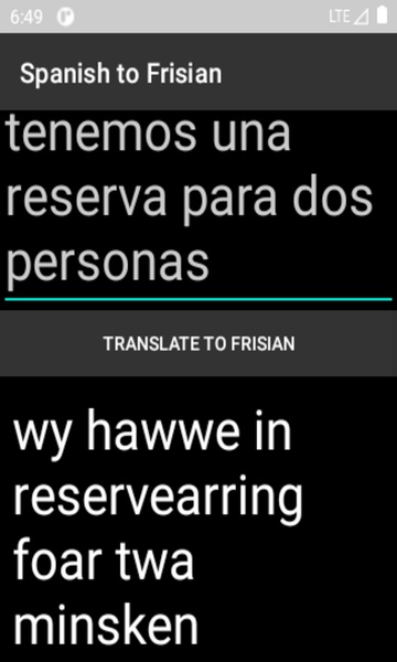 Spanish to Frisian Translator - Preview 2