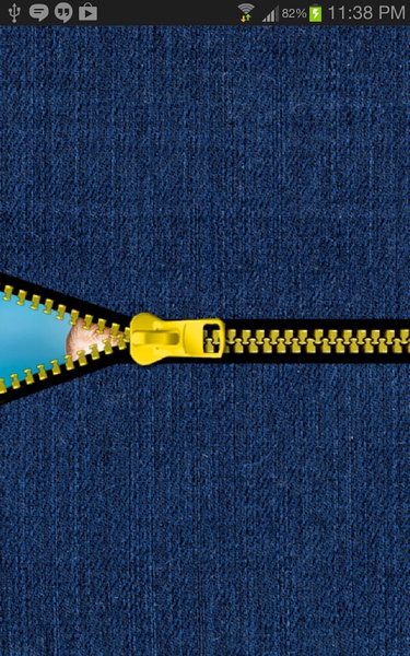 Blue Jeans Zipper Go Locker Theme - Preview 2
