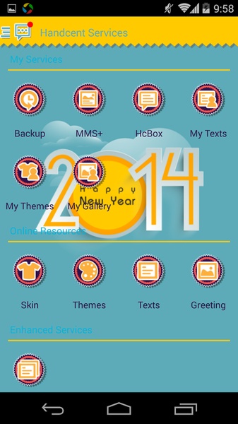 Handcent SMS Skin(New Year 2014) - Preview 4