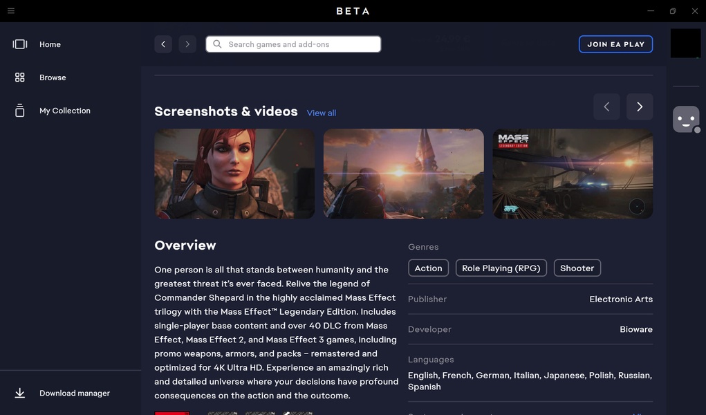 EA App for Windows - Download it from Uptodown for free