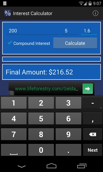 Interest Calculator - Preview 3
