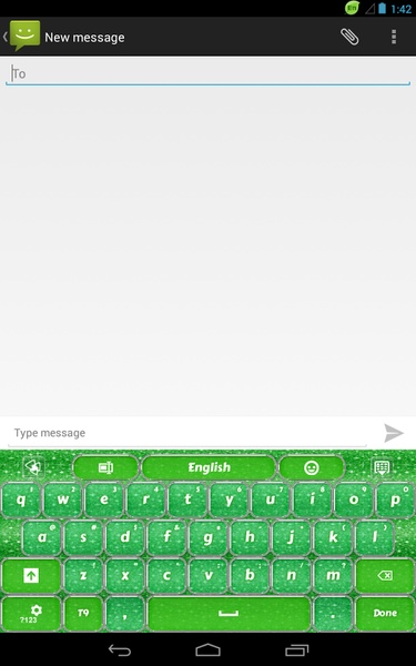 GO Keyboard Green Glitter Theme - Preview 4