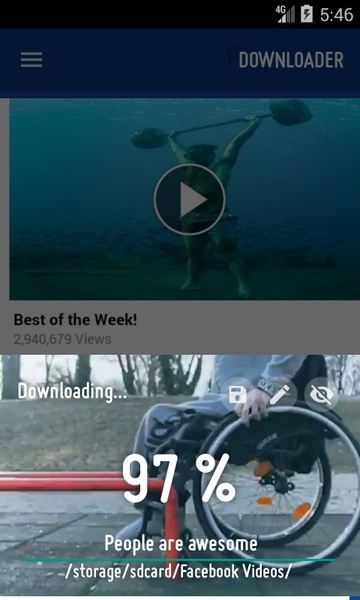 FDownloader - Video downloader for Facebook - Preview 3